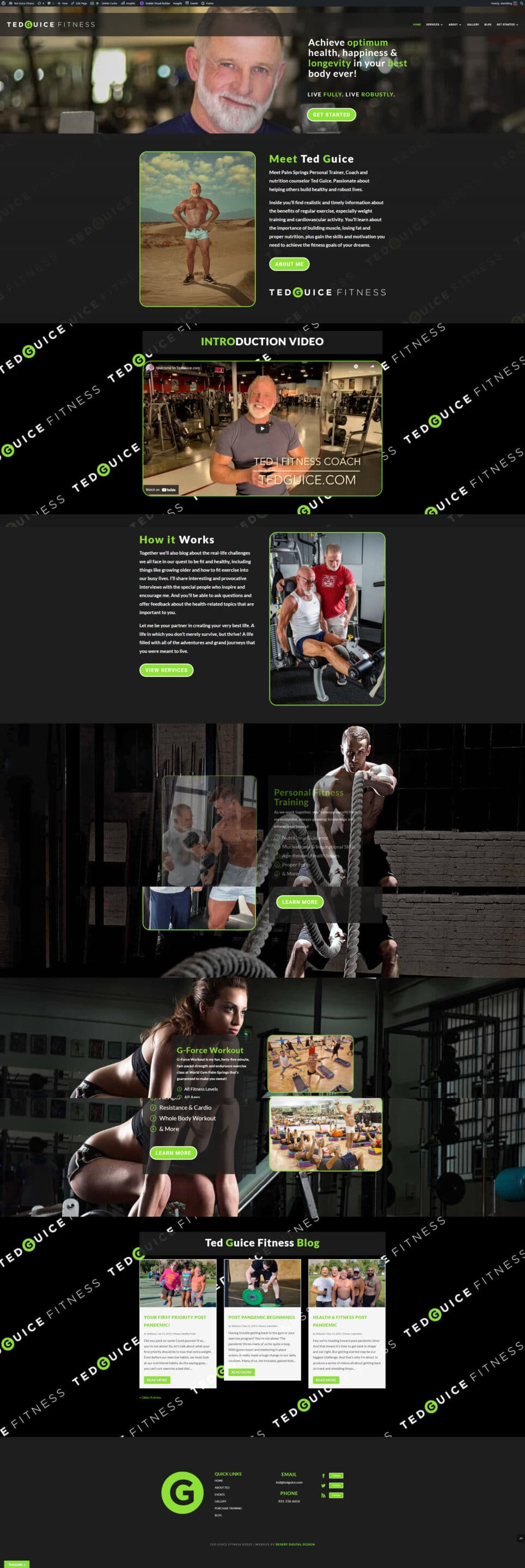 Ted Guice Fitness by Desert Digital Design in Palm Springs, CA. 